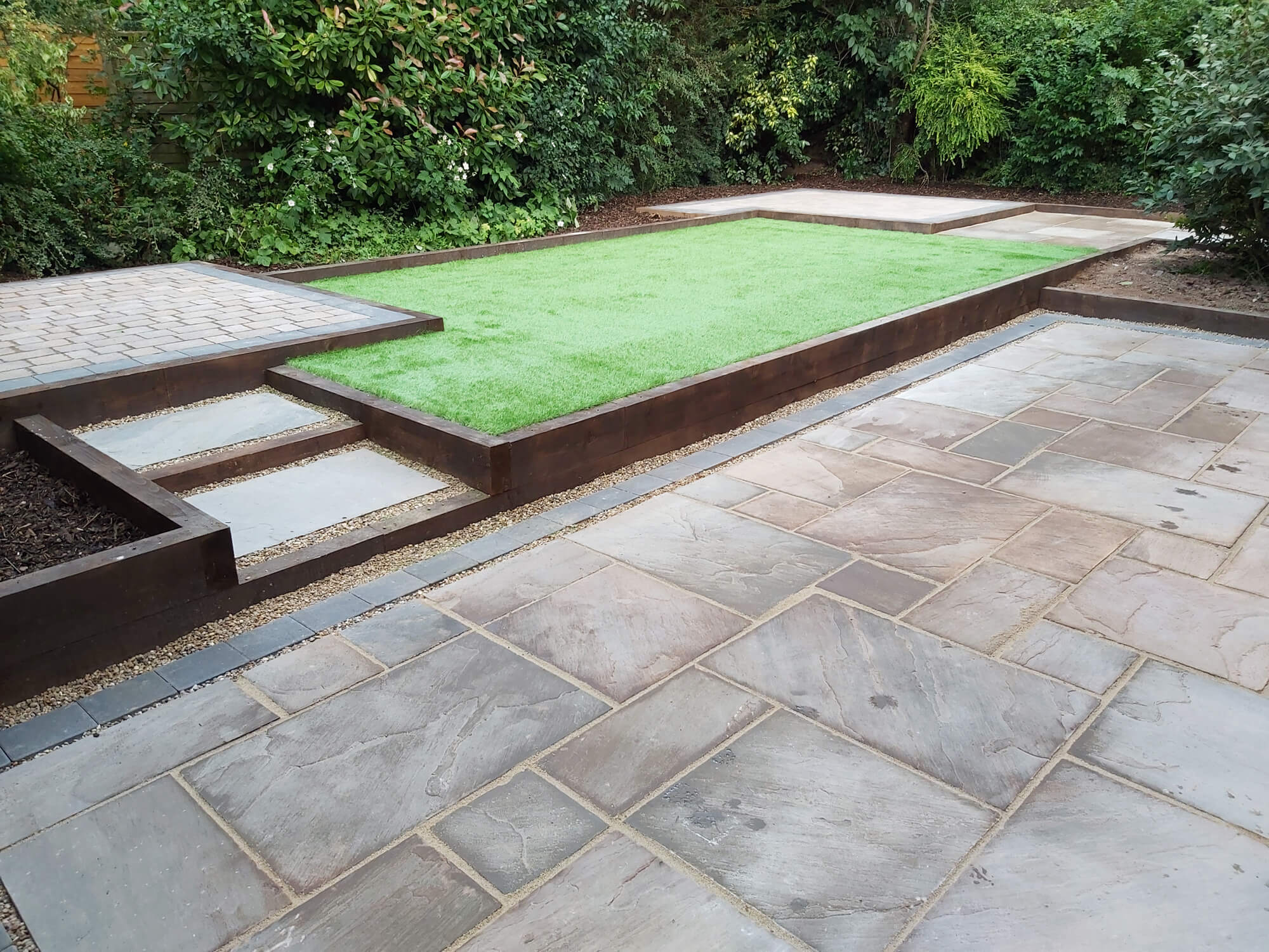 paving and artificial grass project picture