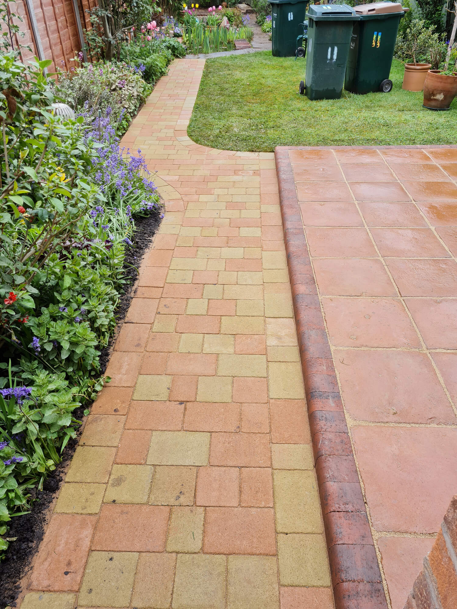 Terracotta concrete cast paving