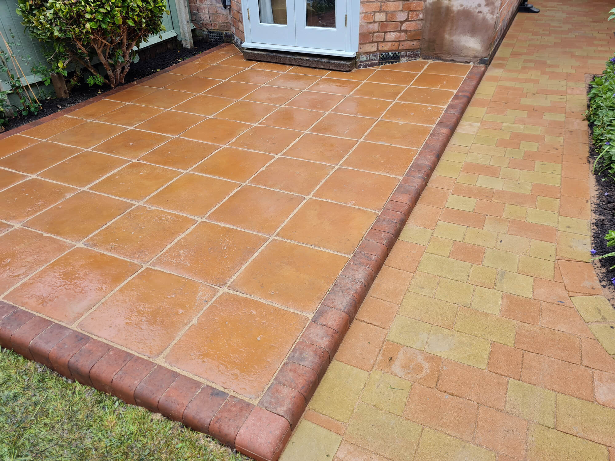 Patio Terracotta Concrete Slabs