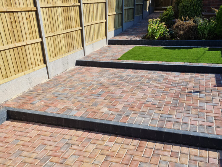 Case Study Tobermore, Heather Block Paving with Artificial Grass Nuneaton