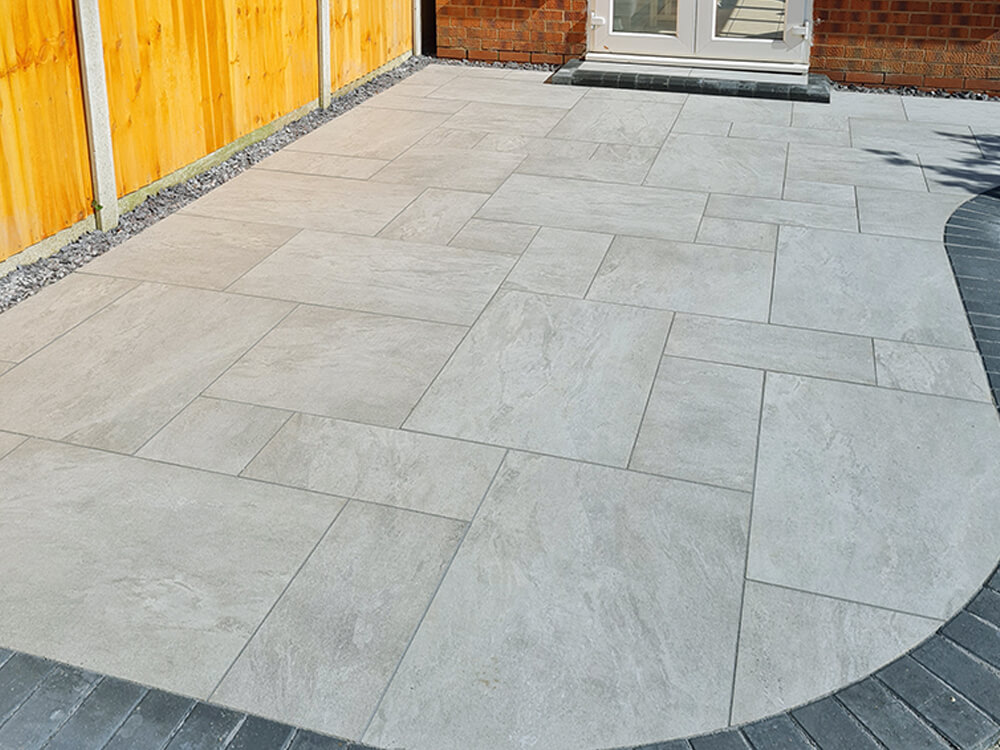 Case Study multisize porcelain tile patio Coventry