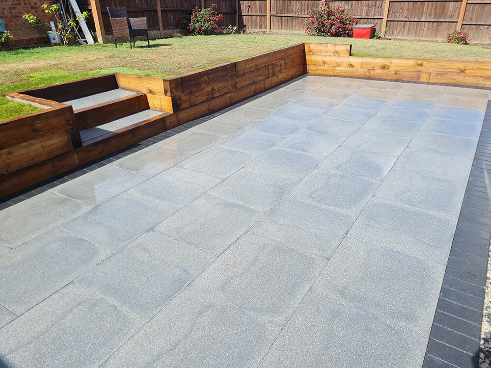 Case Study multisize porcelain tile patio Coventry